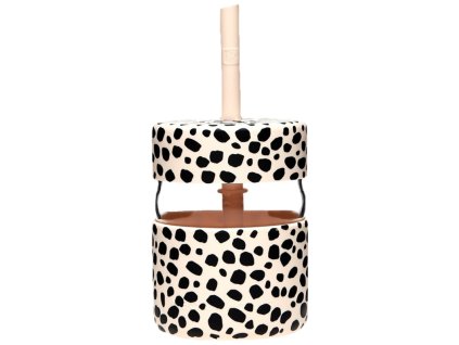 Neon Kactus dětská sklenice s brčkem 230 ml - leopard