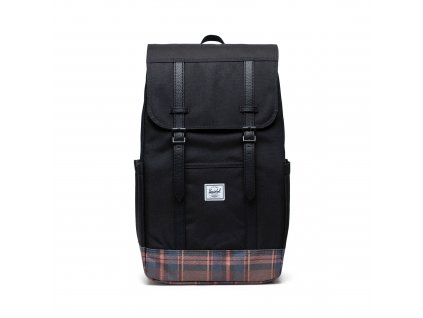 Herschel Retreat™ New - Black Winter Plaid 23l