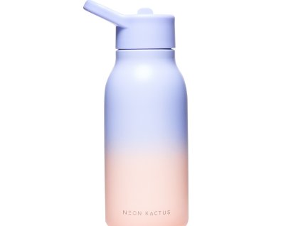 358395 neon kactus detska nerezova lahev 340 ml fialovo oranzova