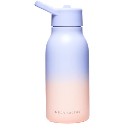 Neon Kactus dětská nerezová láhev 340 ml - fialovo-oranžová