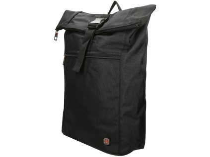 Enrico Benetti Cornell 17" Notebook Backpack Roll Top Black 21l