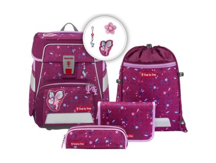 Step by Step Školní aktovka Space pro prvňáčky - 5-dílný set - Fairy Freya + Blikačka Step by Step jako dárek