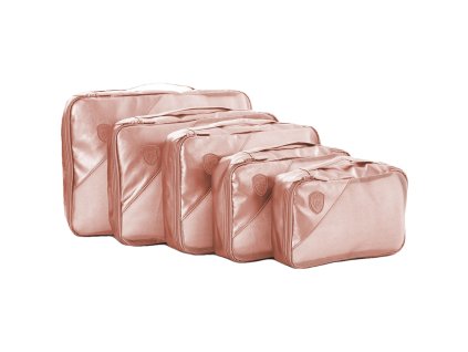 Heys Metallic Packing Cube Rose Gold – 5 kusů