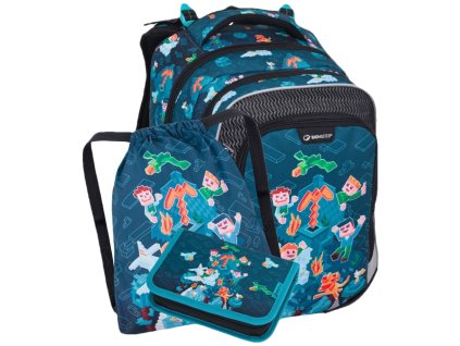 Bagmaster LUMI 24 E malý školní set pro prvňáčky – kostičkový svět