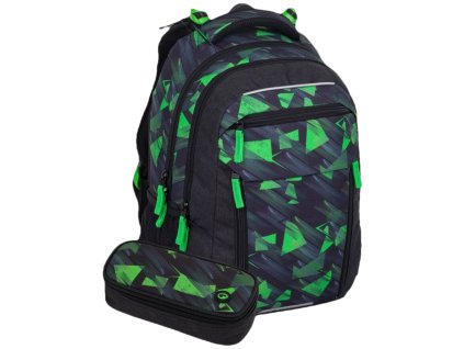 Bagmaster PORTO 24 A školní set – černo-zelený