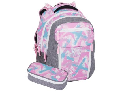 Bagmaster PORTO 24 B školní set – růžovo-modrý