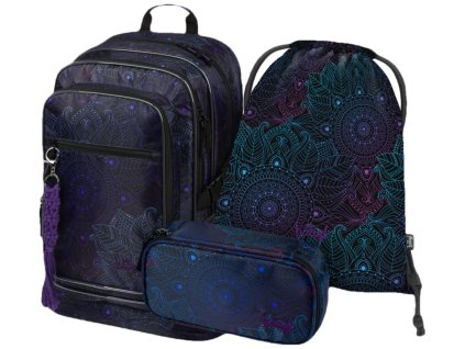 BAAGL 3 SET Cubic Zen: batoh, penál a sáček