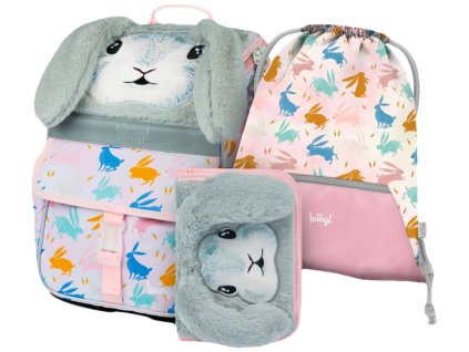 BAAGL 3 SET Zippy Bunny: aktovka, penál, sáček