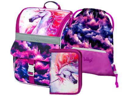 BAAGL 3 SET Zippy Jednorožec Království: aktovka, penál, sáček