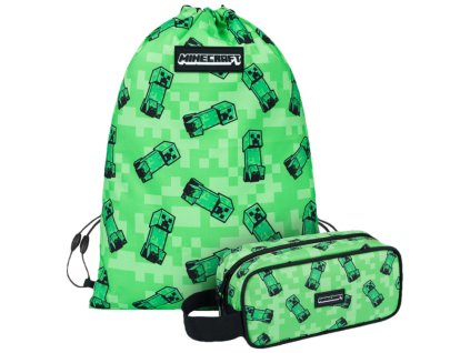 MINECRAFT SET 2 Creeper: penál, sáček