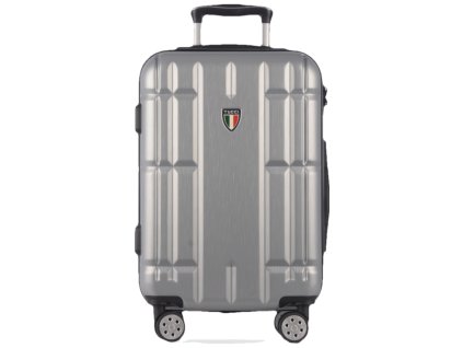 Cestovní kufr TUCCI Massa T-0279/3-L+ ABS - stříbrná