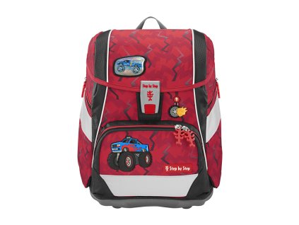 387439 10 step by step skolni aktovka batoh 2in1 plus pro prvnacky 6dilny set monster truck rocky
