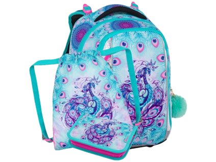 Bagmaster VEGA 24 B malý školní set pro prvňáčky – páv