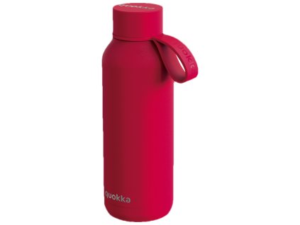 Quokka Nerezová termoláhev s poutkem Solid 510 ml - Vínová