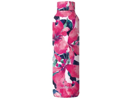 Quokka Nerezová termoláhev Solid  850 ml - Pink Bloom