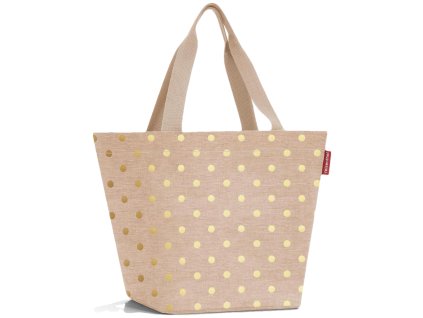 Reisenthel Shopper M Metallic Dots Coffee