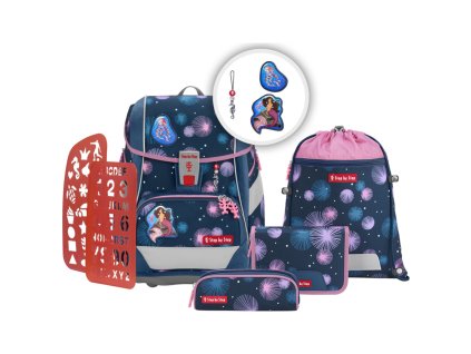 Step by Step Školní aktovka/batoh 2IN1 PLUS pro prvňáčky – 6dílný set - MERMAID DELIA + Blikačka Step by Step jako dárek