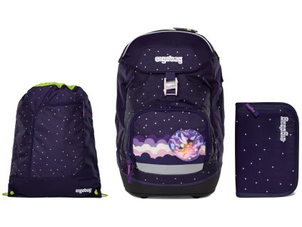 Ergobag Prime set batoh + sáček + pouzdro - Heaven reflexní 2025