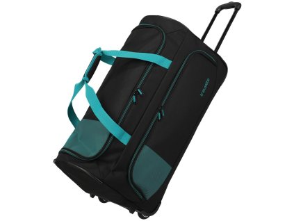 Travelite Basics Fresh Wheeled duffle L Black/petrol