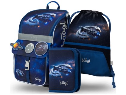 BAAGL SET 3 Zippy Vesmírná loď: aktovka, penál, sáček