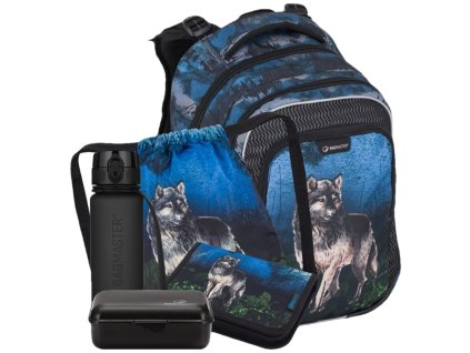 Bagmaster LUMI 24 F velký školní set pro prvňáčky – vlk