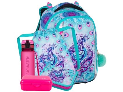 Bagmaster VEGA 24 B velký školní set pro prvňáčky – páv