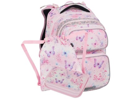 Bagmaster DOPI 25 A malý školní set pro prvňáčky – motýlci