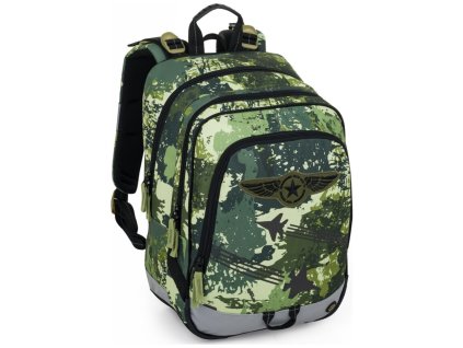 Bagmaster ALFA 25 B školní tříkomorový batoh – stíhačky