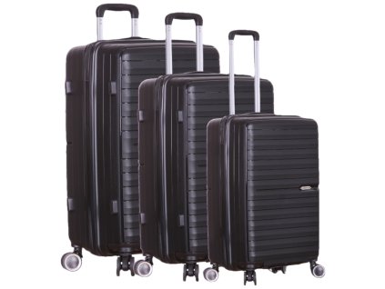 OUTDOOR GEAR Sada cestovních kufrů Nebula TR-406/3 PP - černá