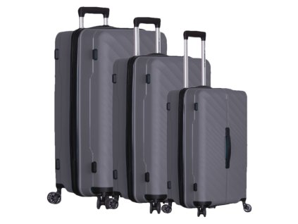 OUTDOOR GEAR Sada cestovních kufrů Stellar TR-407/3 PP - šedá