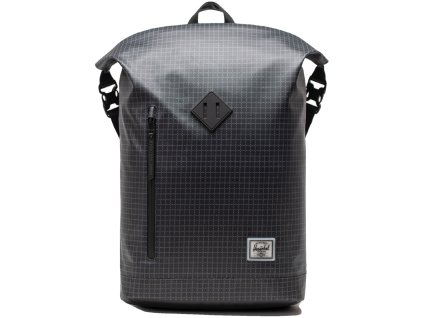 Herschel Roll Top Backpack Grid Black