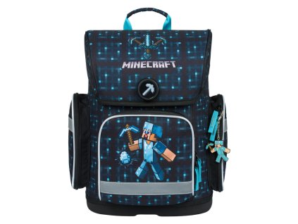 408019 baagl skolni aktovka ergo minecraft blue axe