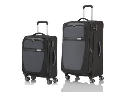 Travelite Meteor 4w S, L Black - sada 2 kufrů