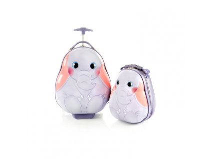 Heys Travel Tots Lightweight Kids Elephant – sada batohu a kufru + Pouzdro zdarma