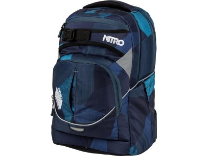NITRO školní batoh SUPERHERO fragments blue + PowerBanka nebo pouzdro zdarma