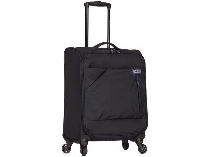 Kabinové zavazadlo SPIRIT T-1123/3-S - černá/modrá + Pouzdro zdarma