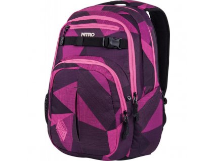 NITRO batoh CHASE fragments purple + Pouzdro zdarma