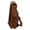 Green Wood Luxusní kožená crossbody taška Indiana, camel