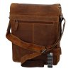 Green Wood Luxusní kožená crossbody taška Indiana, camel