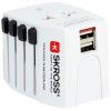 SKROSS cestovní adaptér SKROSS MUV USB, 2.5A max., vč. USB nabíjení 2x výstup 2400mA, univerzální pro 150 zemí
