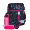 Dívčí školní aktovka pro prvňáčky kočička Bagmaster Velký SET EPSON 8 A black/pink/blue