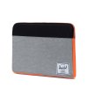 Herschel Anchor Sleeve for 15/16 inch MacBook - Sharkskin Enzyme Ripstop/Black Enzyme Ripstop/Shocking Orange