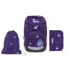 Ergobag Prime set batoh + sáček + pouzdro Galaxy fialový edice