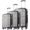 Sada cestovních kufrů TUCCI Massa T-0279/3 ABS - stříbrná