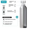 318055 quokka nerezova lahev solid sleek 510 ml cervena