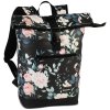 Bench Batoh Hydro roll-top - černá květiny 20l