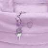 429532 5 puffer tote bag front pocket key leash lavender