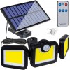 Bezdrátové solární venkovní pouliční osvětlení 171x COB LED, pohybový senzor, stmívač a dálkové ovládání - BR8131