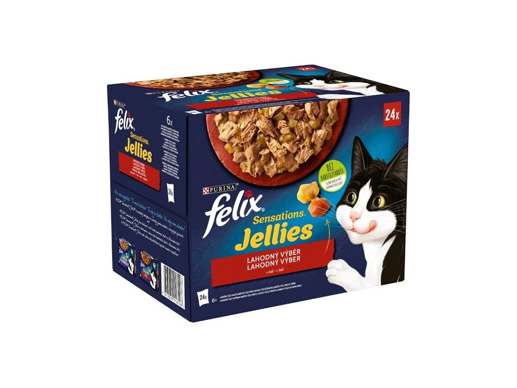 82608 1 felix sensations jellies multipack v zele 24 x 85 g z kategorie chovatelske potreby a krmiva pro kocky krmivo a pamlsky pro kocky kapsicky pro kocky