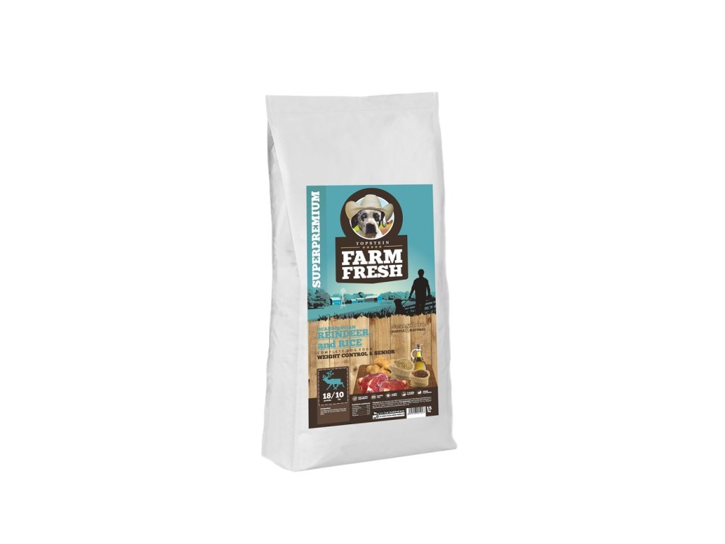 83073 1 farm fresh scandinavian reindeer and rice weight control senior 2 kg z kategorie chovatelske potreby a krmiva pro psy krmiva pro psy granule pro psy
